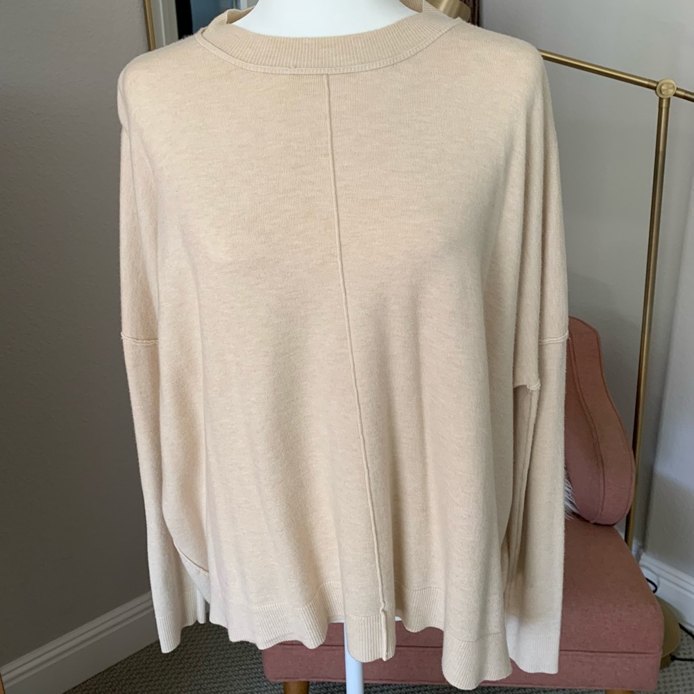 CJLA Drapey cream crewneck sweater